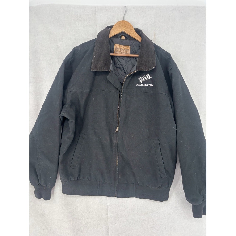 Swingster Tough & Workwear Durable Canvas Jacket XL Black Logo Prairie Farms